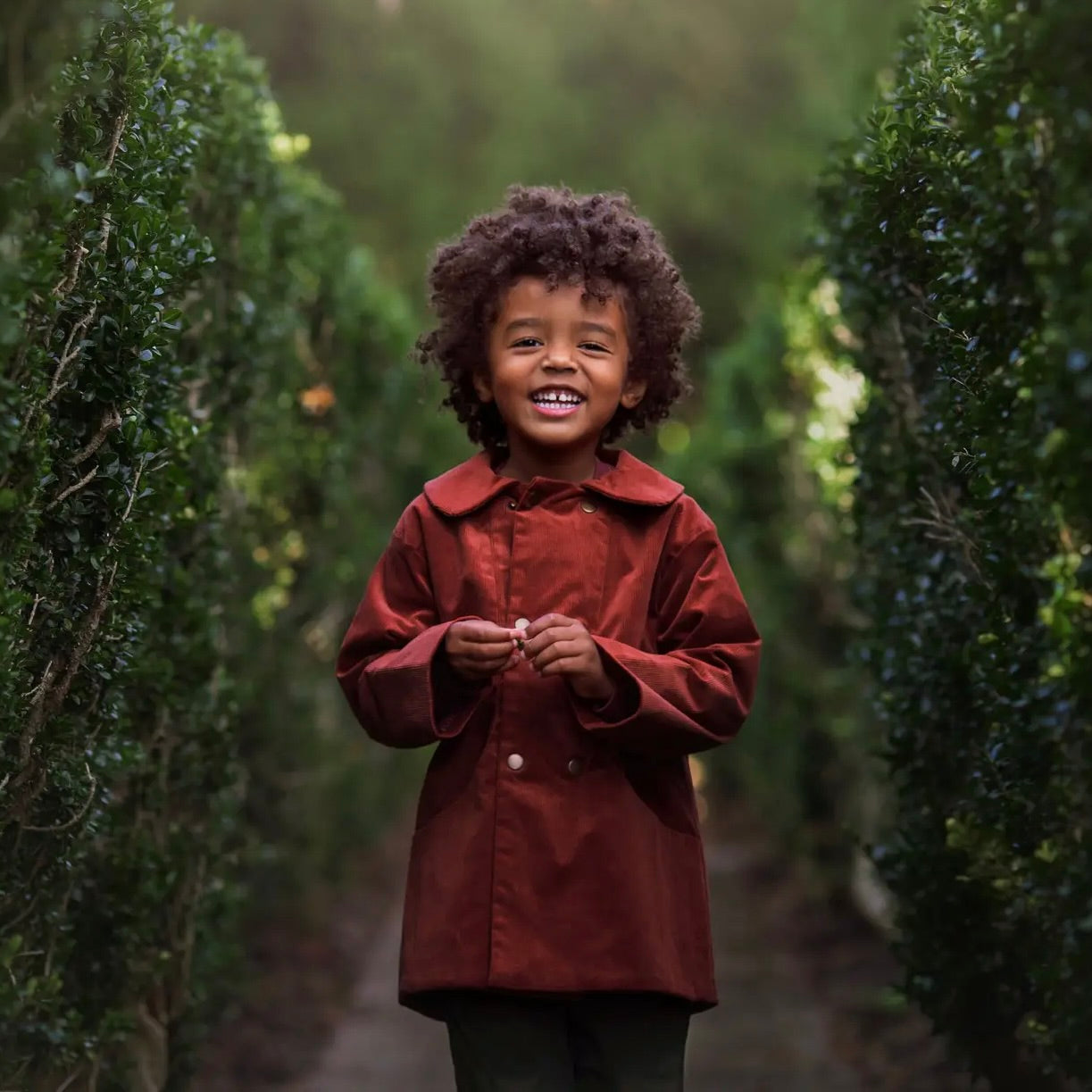 Unisex Corduroy Coat-Rust