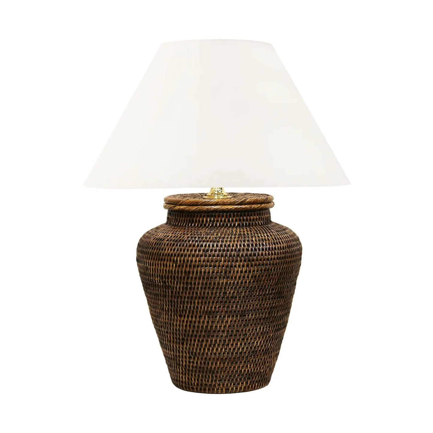 Nantucket Rattan Lamp-Medium