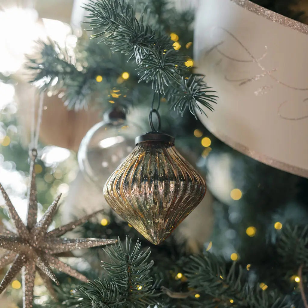 Gold Mercury Glass Ornament-3"