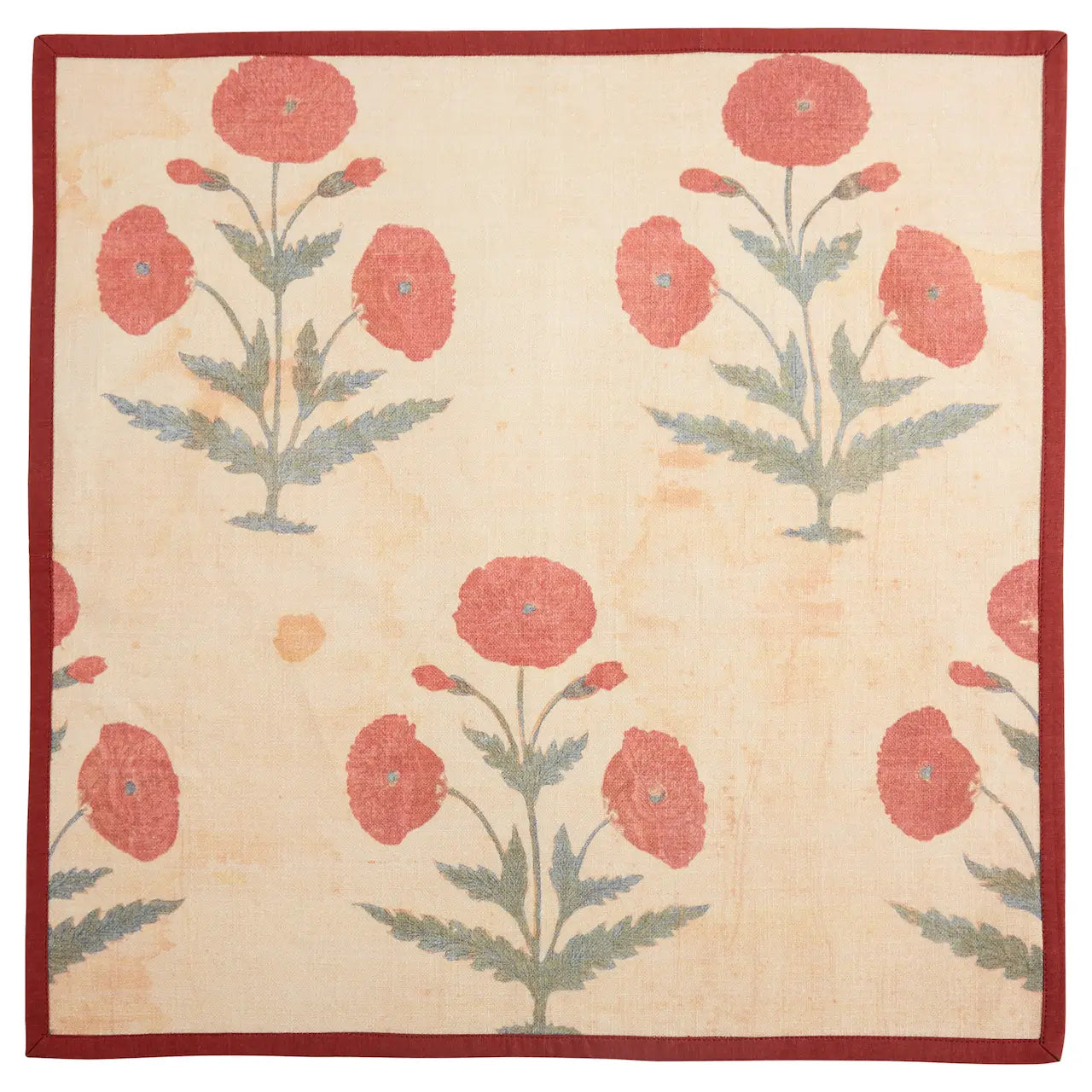Set/4 Poppy Dinner Napkins