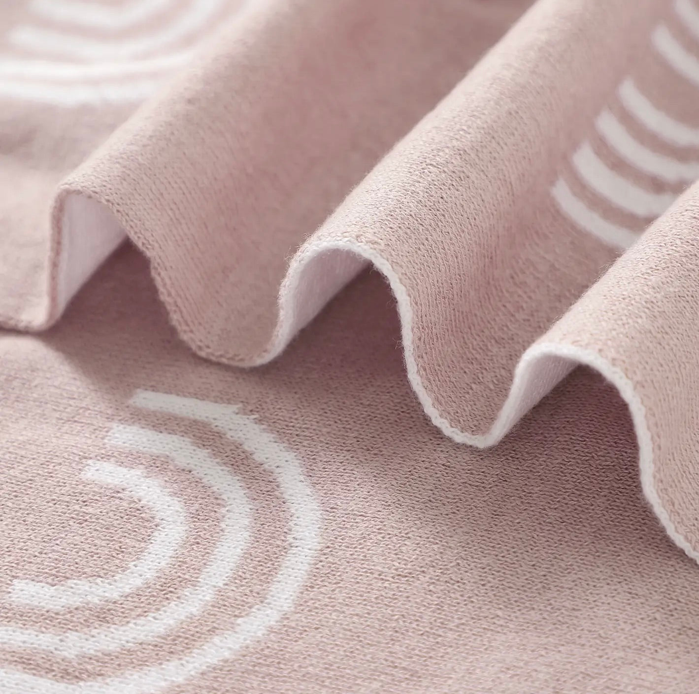 Pink Baby Blanket w/Rainbow