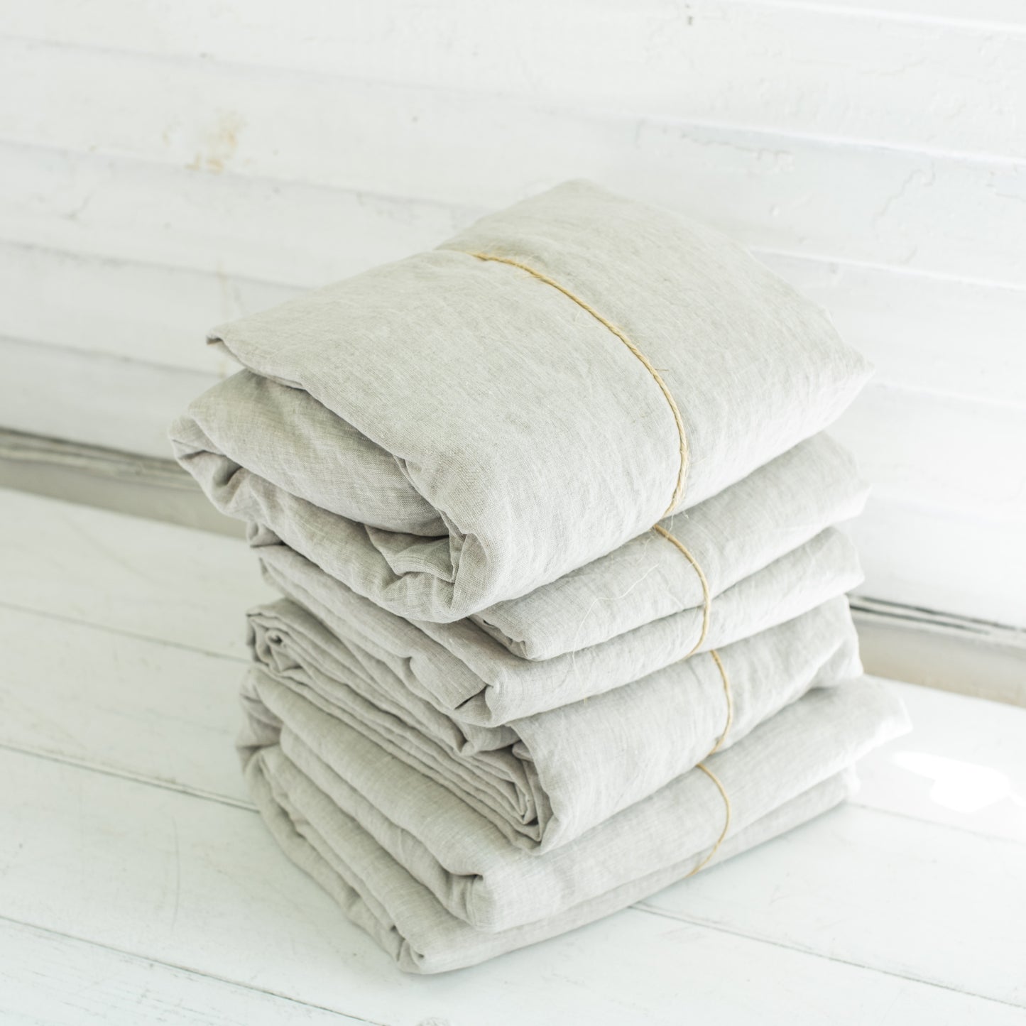 Kira Rose Linen Bedding-Natural