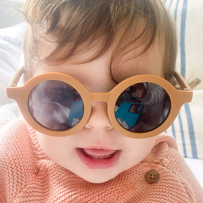 toddler sunglasses in light brown