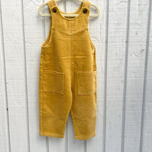Load image into Gallery viewer, mustard corduroy kid&#39;s overalls