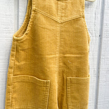 Load image into Gallery viewer, mustard corduroy kid&#39;s overalls