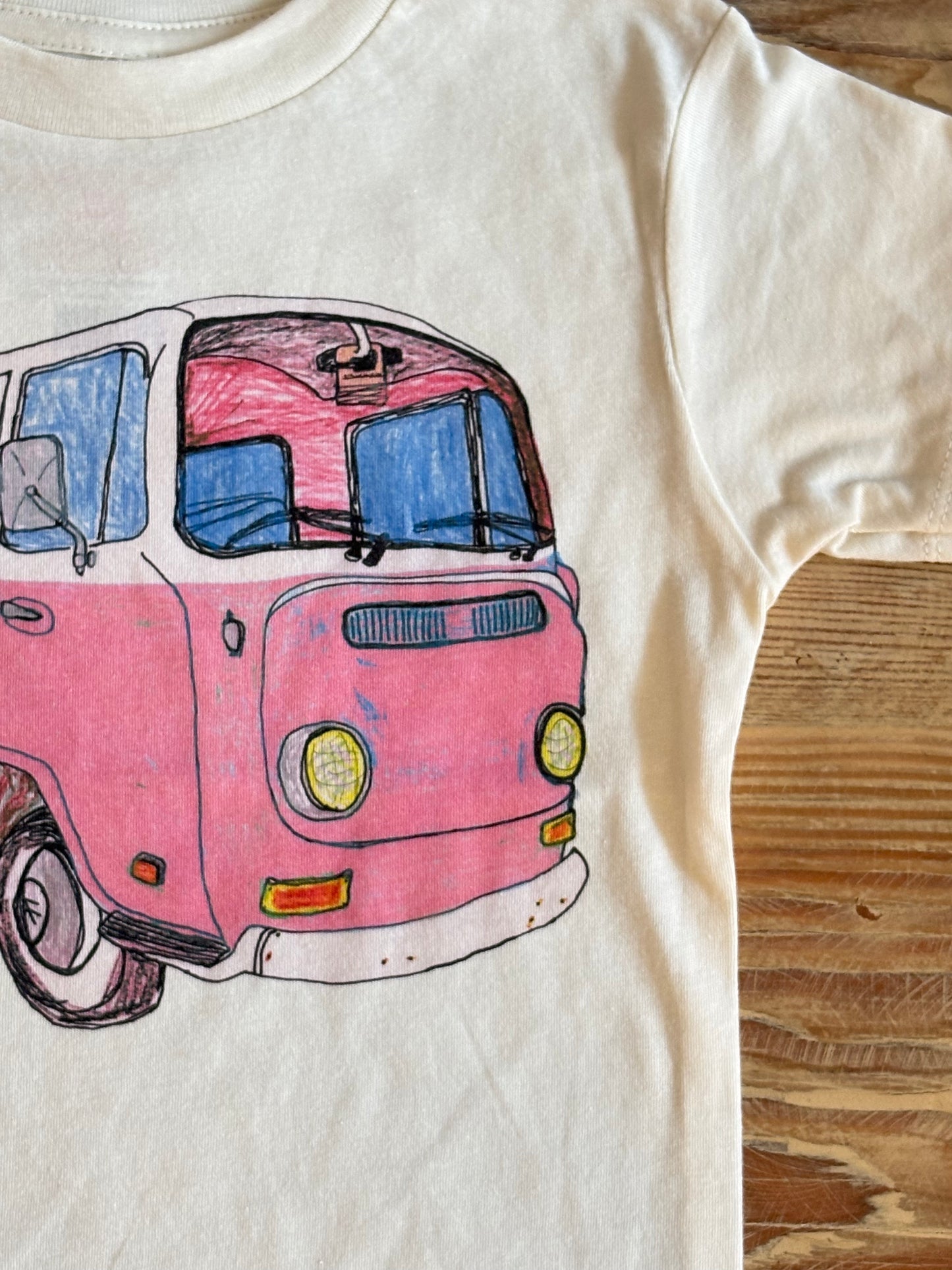 Pink Venice Wheels Organic Kid's Tee