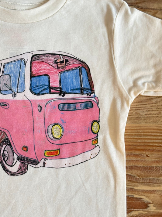 Pink Venice Wheels Organic Kid's Tee