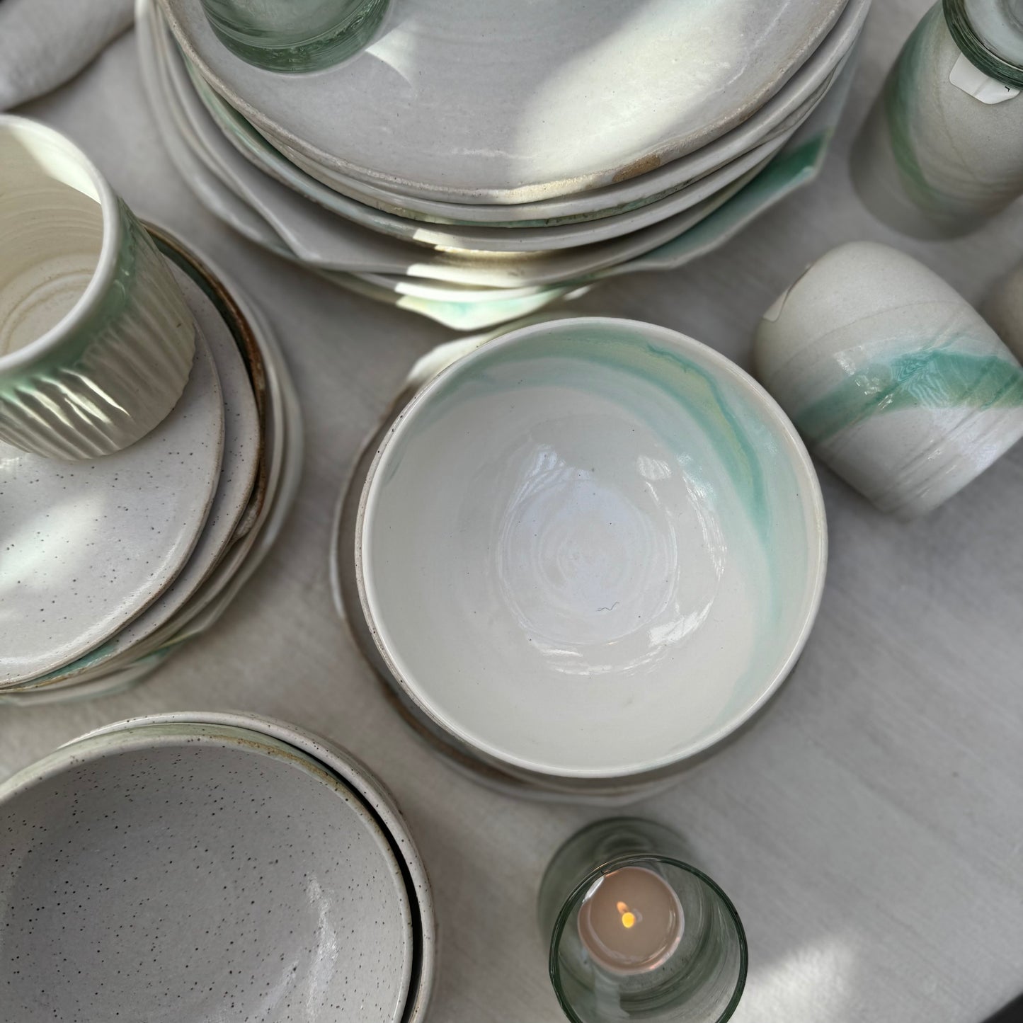 Bliss White/Blue/Green Bowl