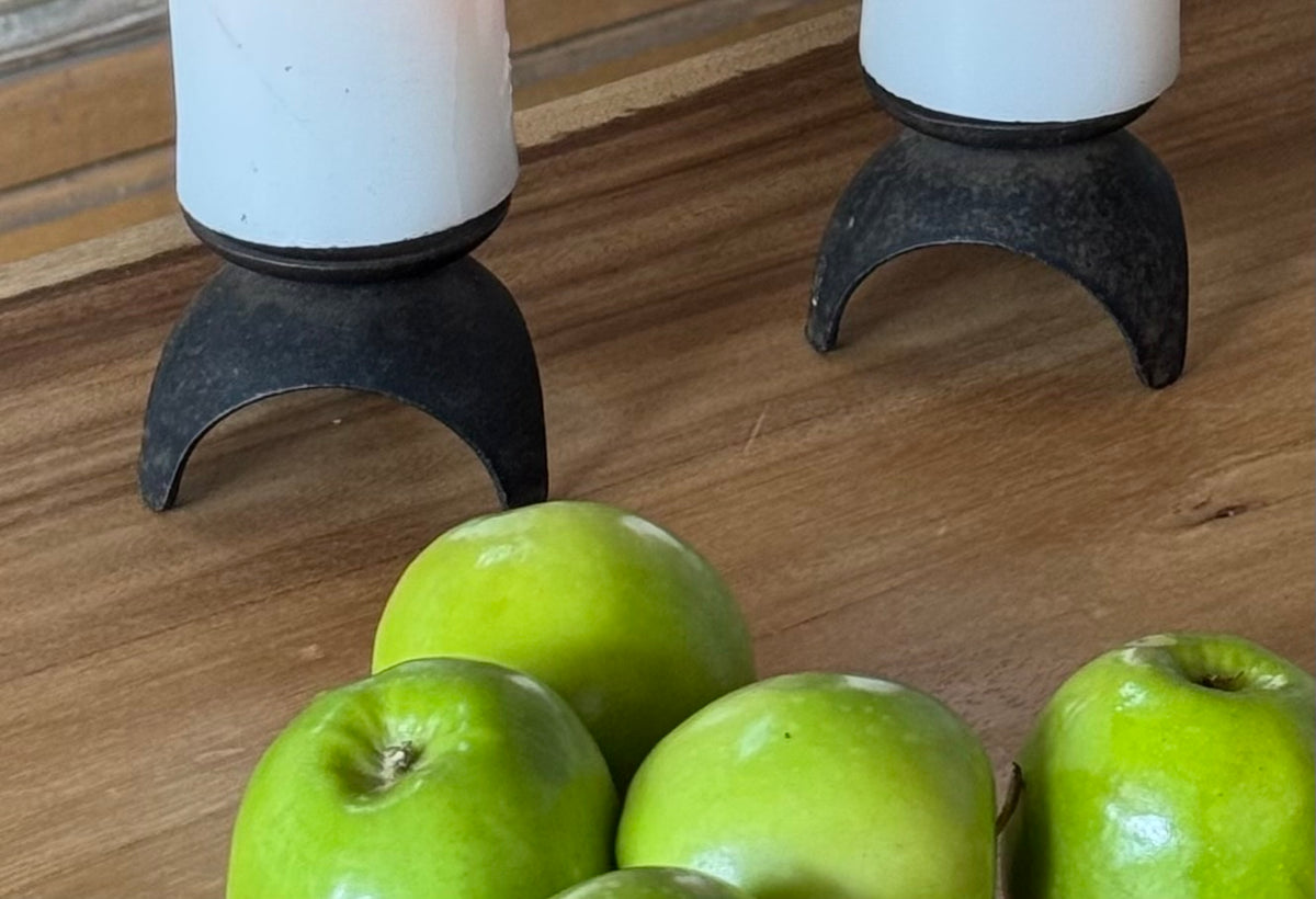 Wrought Iron Mid Century Pillar Holder Set
