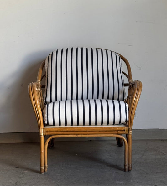 Striped Rattan Chair