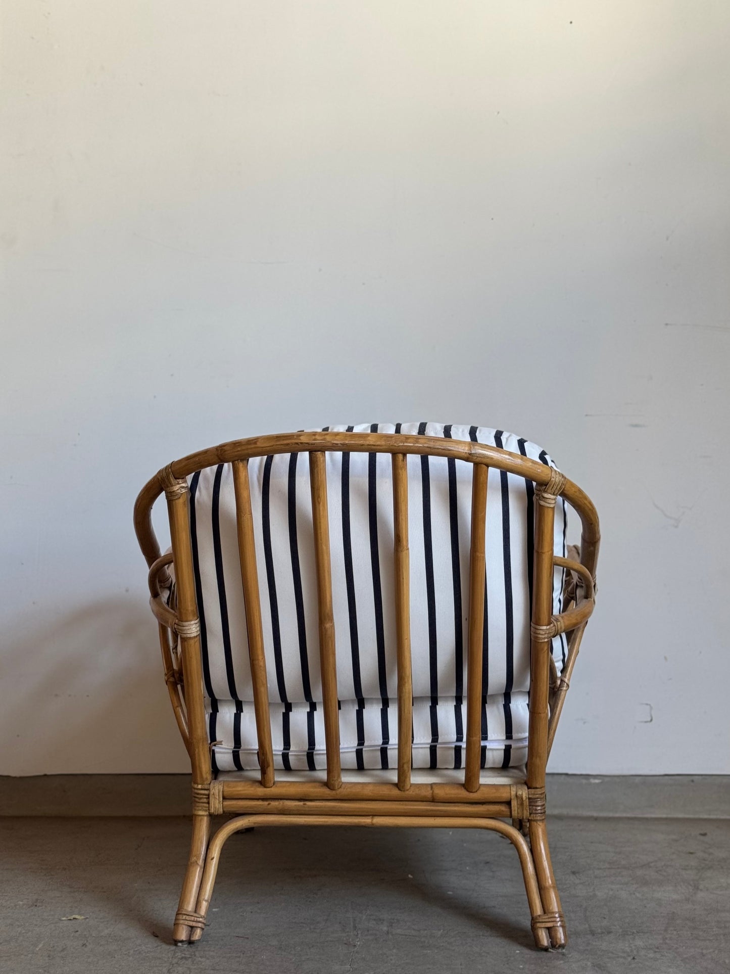Striped Rattan Chair