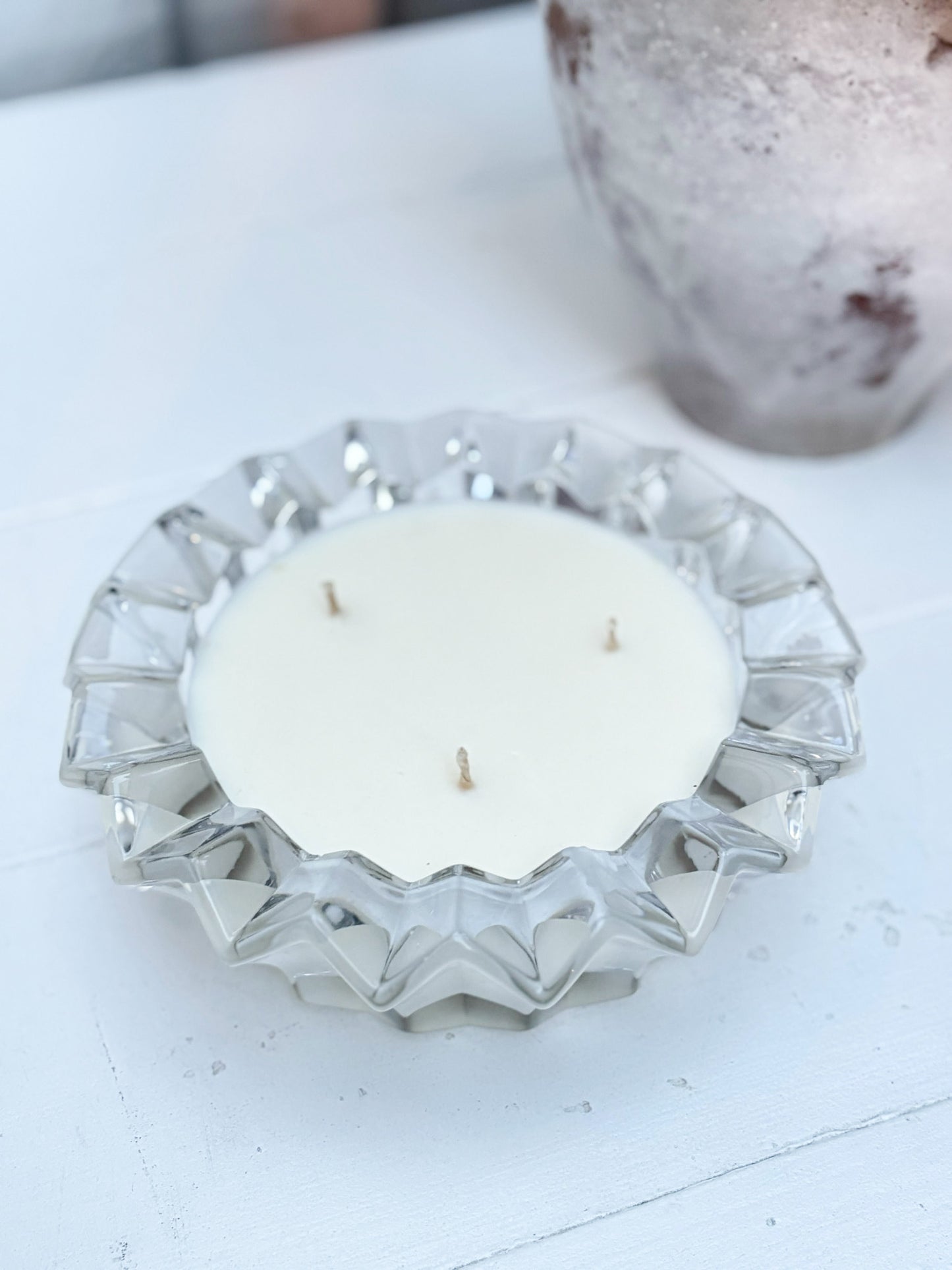 XL Vintage Crystal Bowl Candle