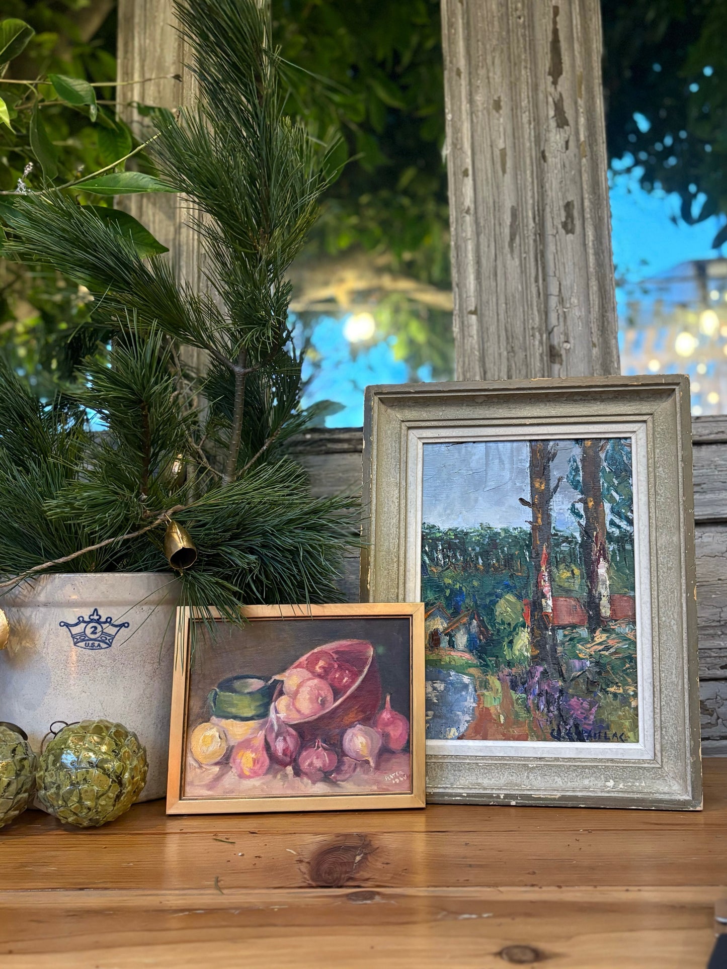 Riverside Village French Painting