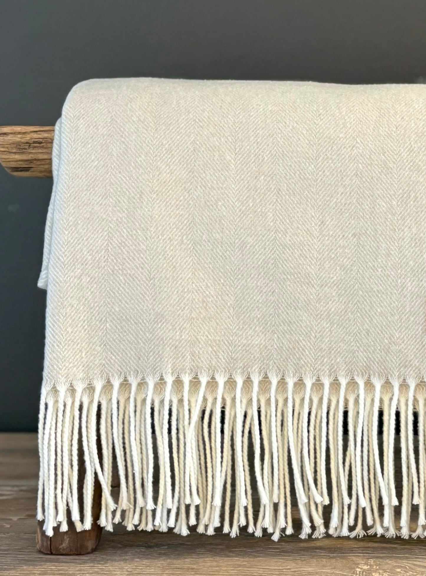 Herringbone Throw- Birch