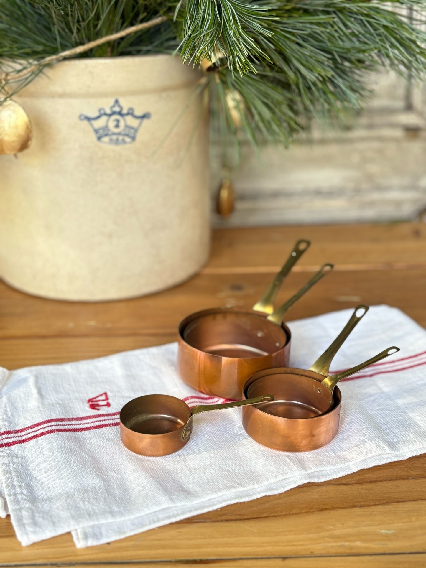 French Copper Measuring Cups