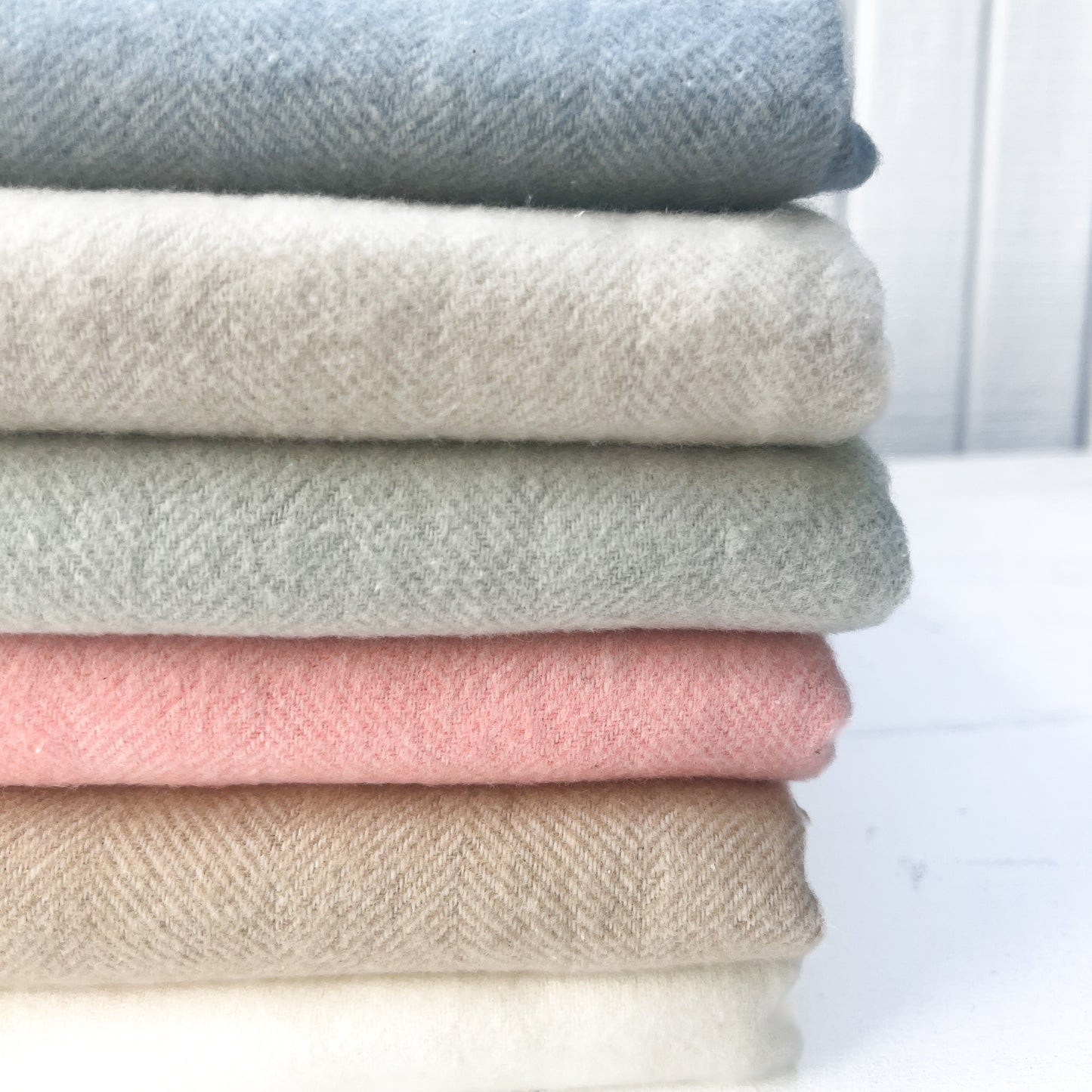 Herringbone Throw-Ecru