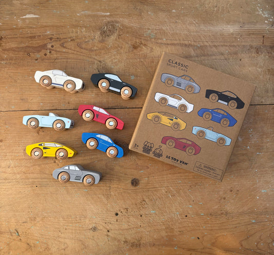 Set/7 Classic Wooden Sports Cars