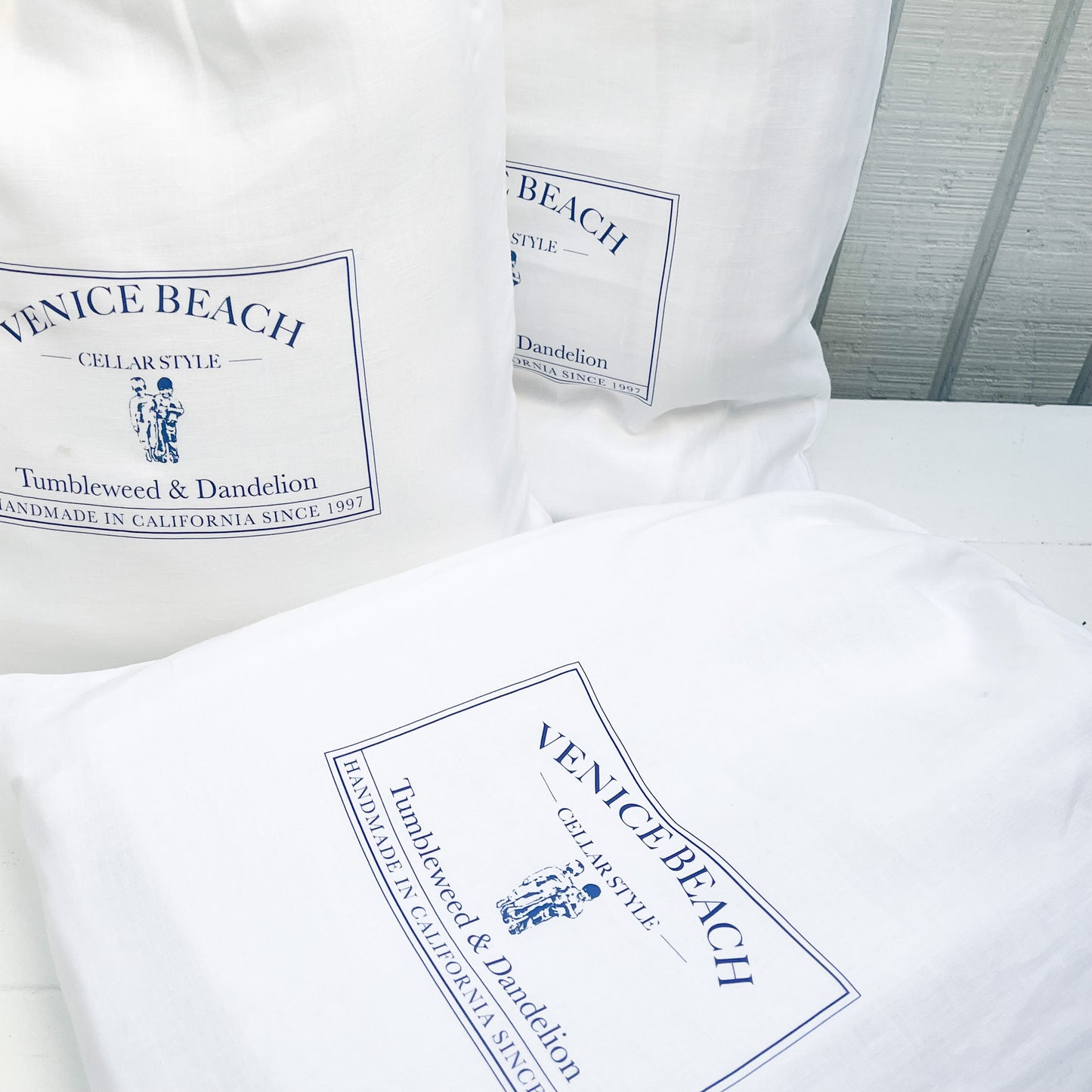 T&D White Linen Sheet Set