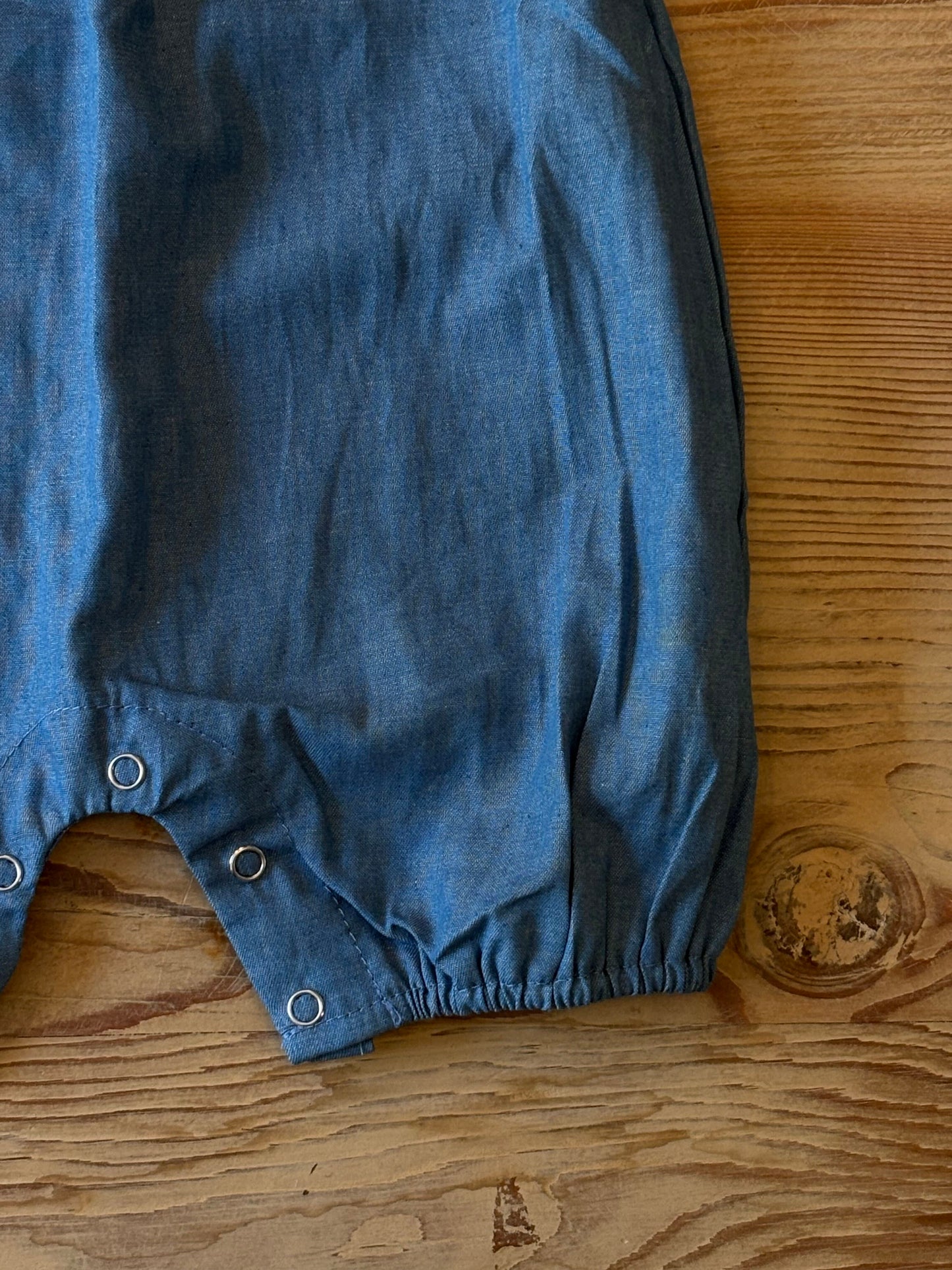 Ruffle Denim Bodysuit