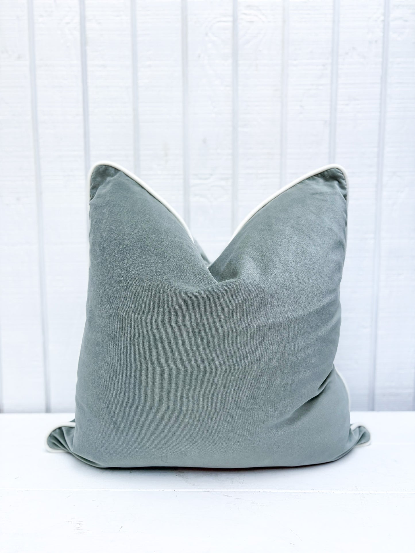 Velvet Pillow-Seafoam