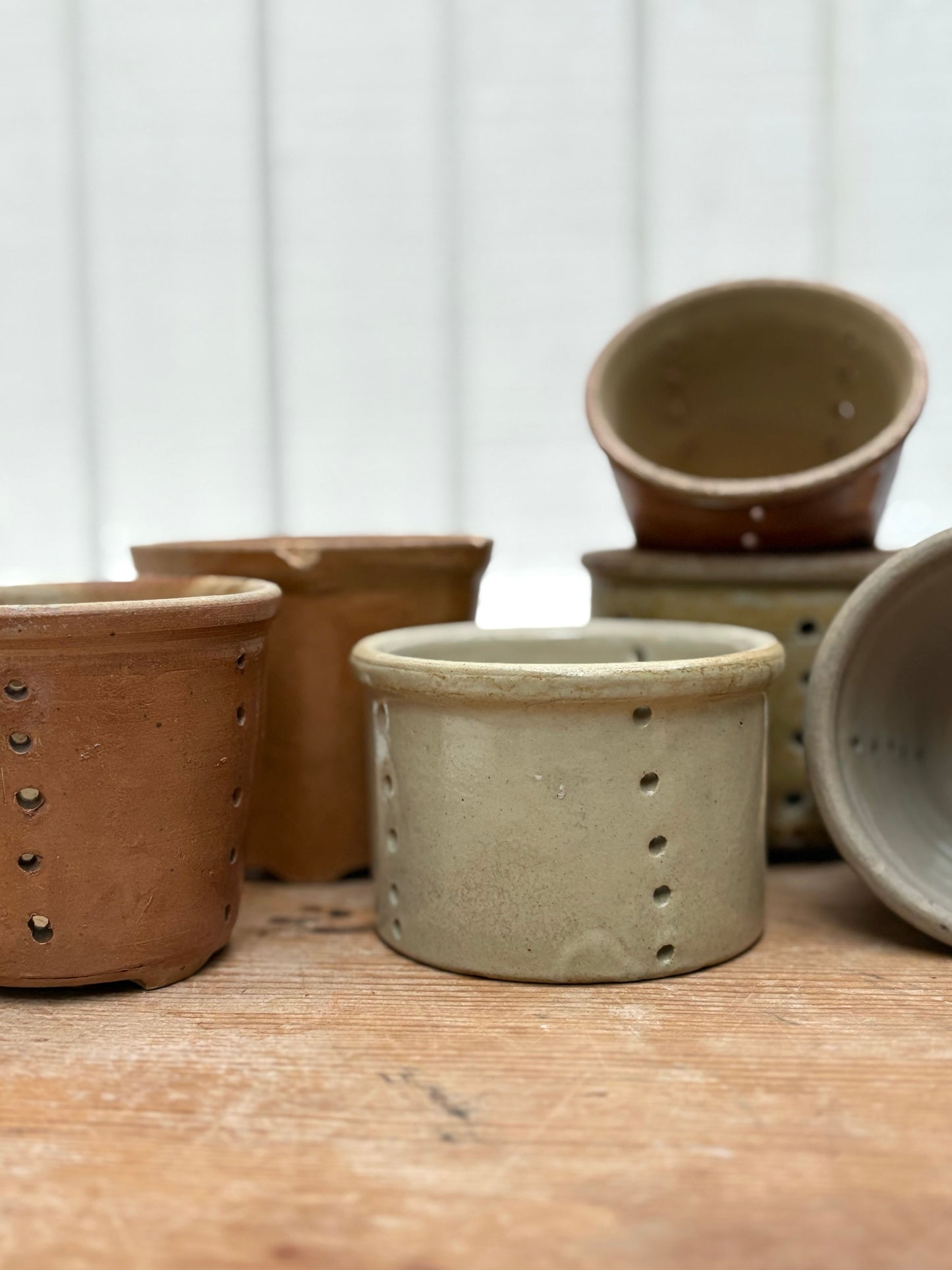 Vintage Cheese Strainer-Brown 4"x4"