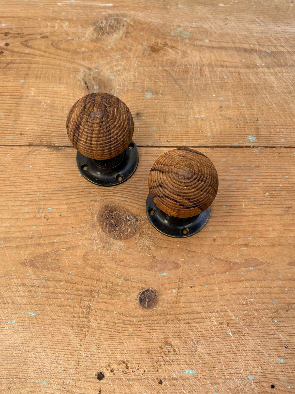 Wood+Iron Knob Wall Hook Set/2
