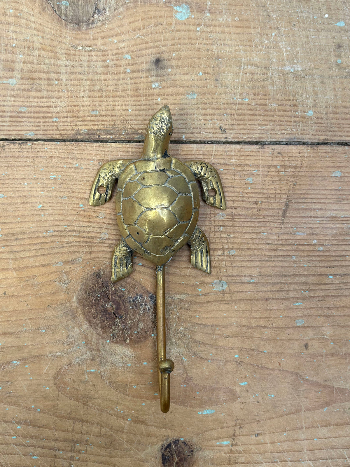 Vintage Brass Sea Turtle Hook