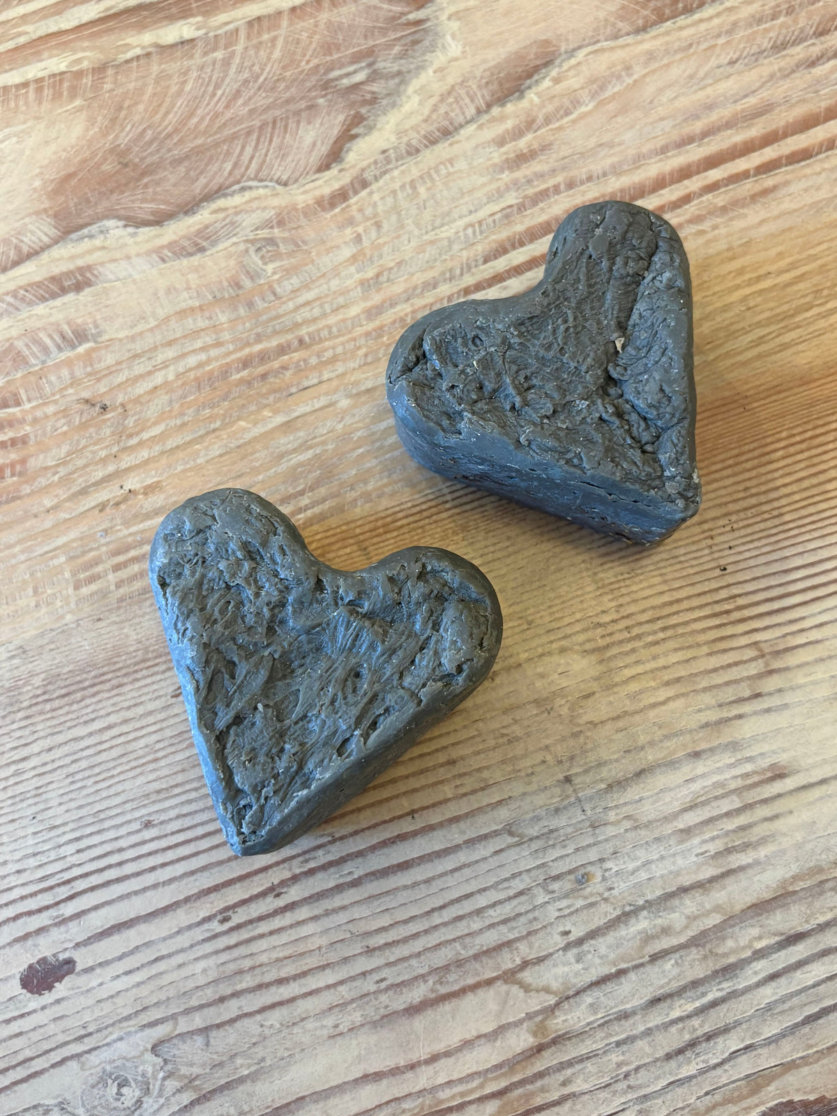 Activated Charcoal Peppermint and Vanilla Heart Soap