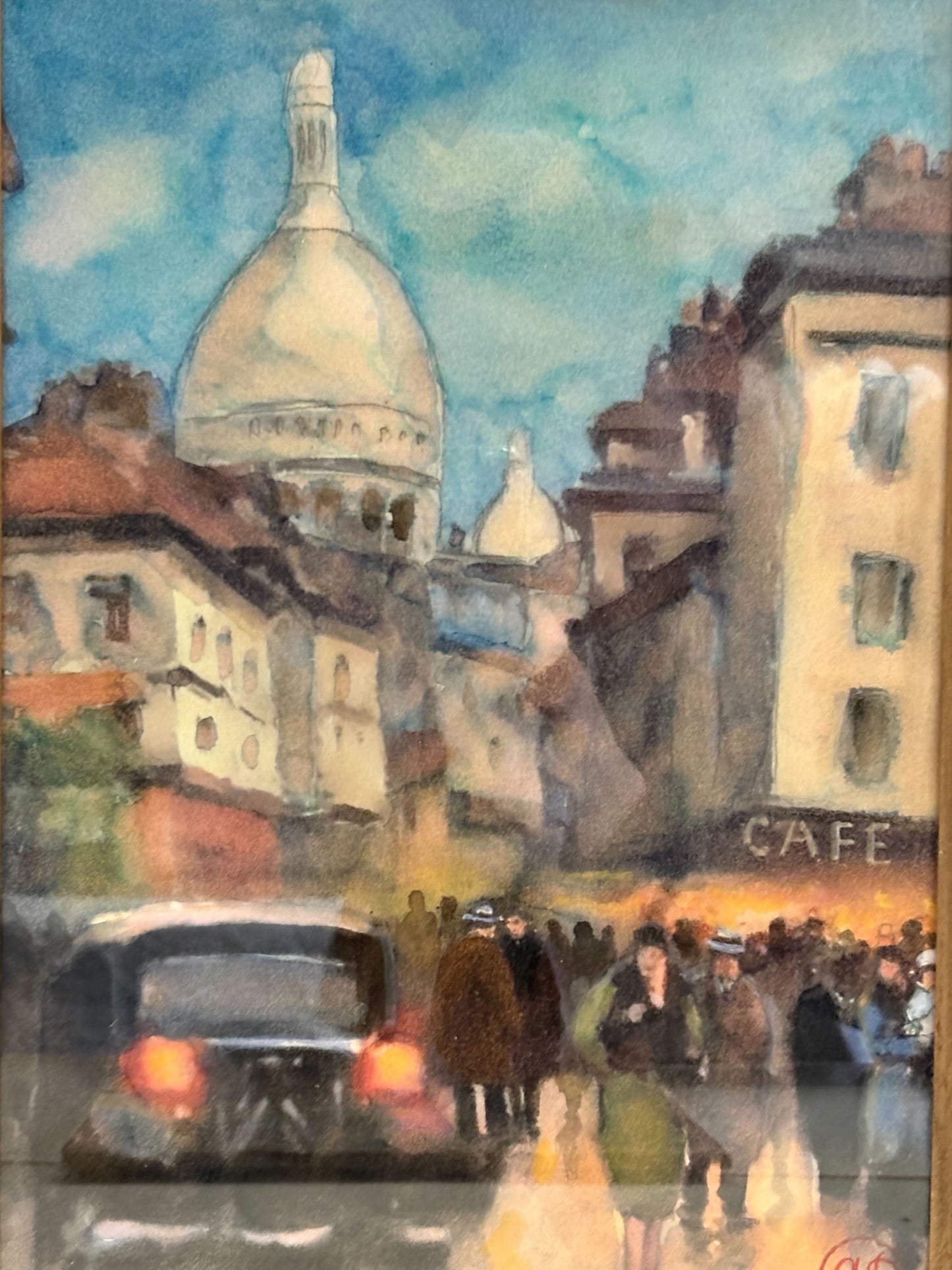 Busy Cafe French Painting