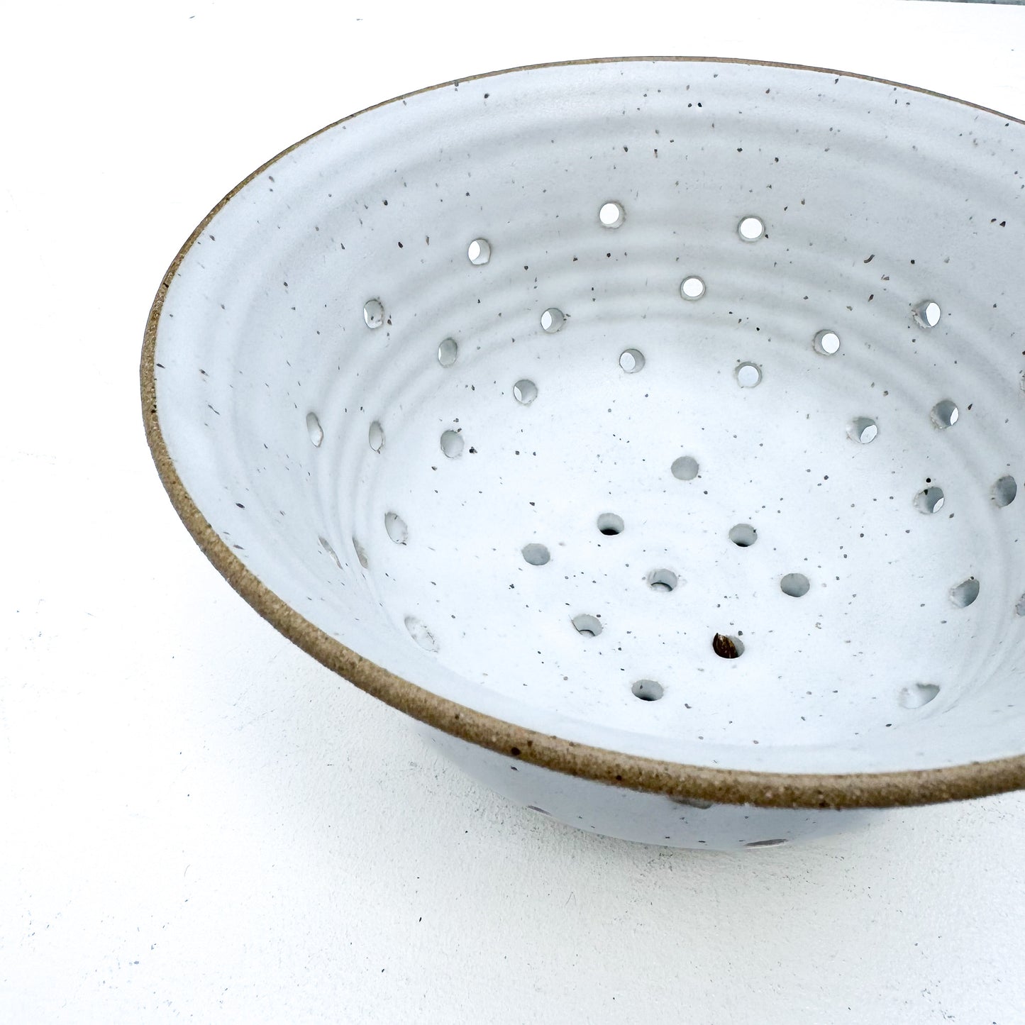 Ceramic White Colander
