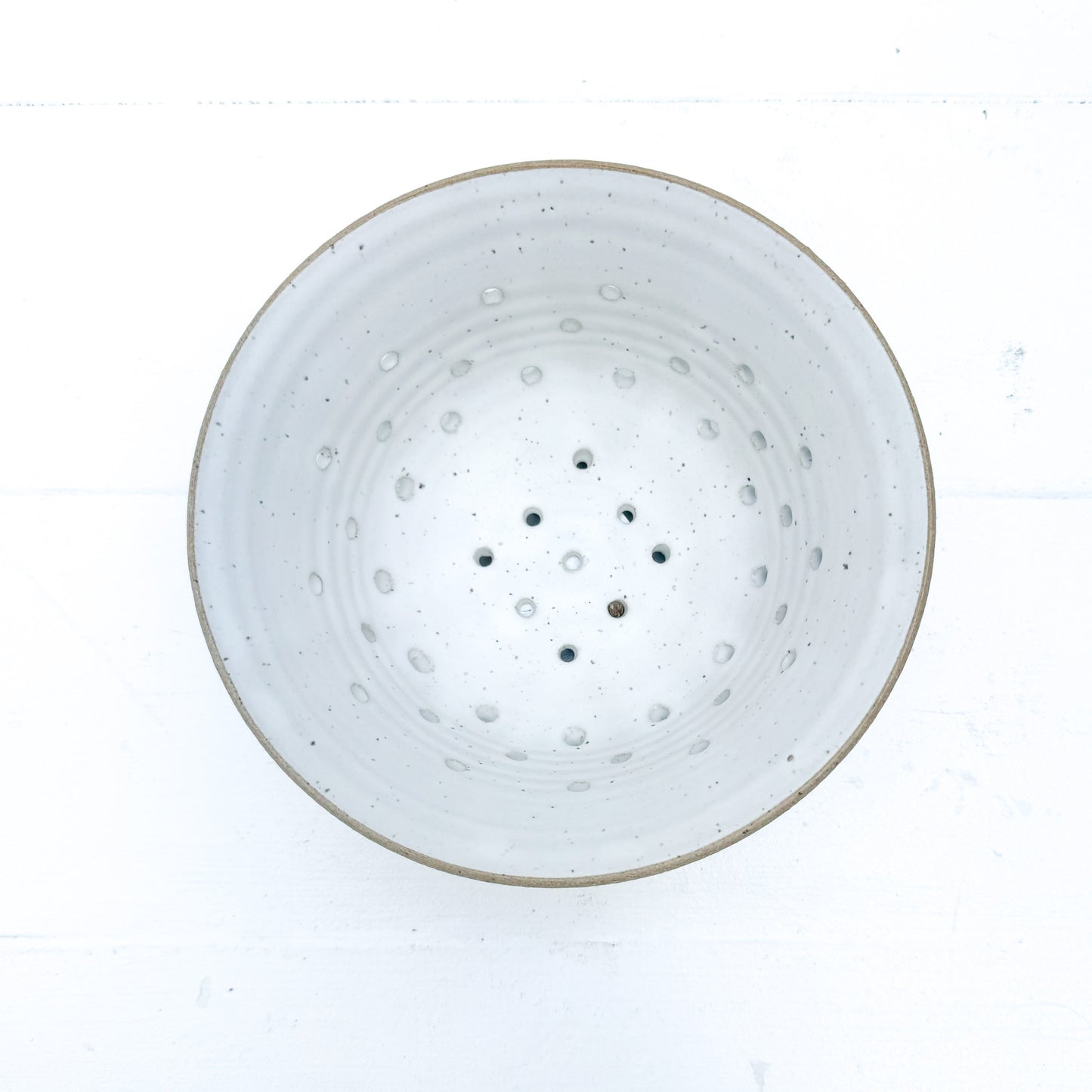 Ceramic White Colander