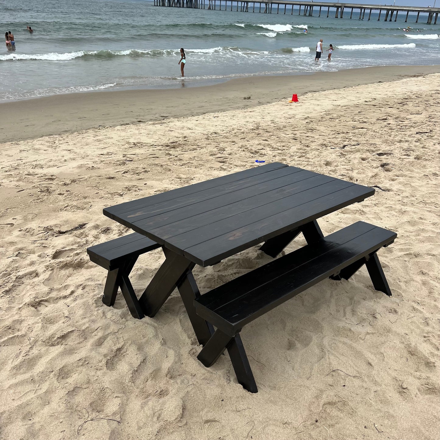 Redwood Picnic Table Set