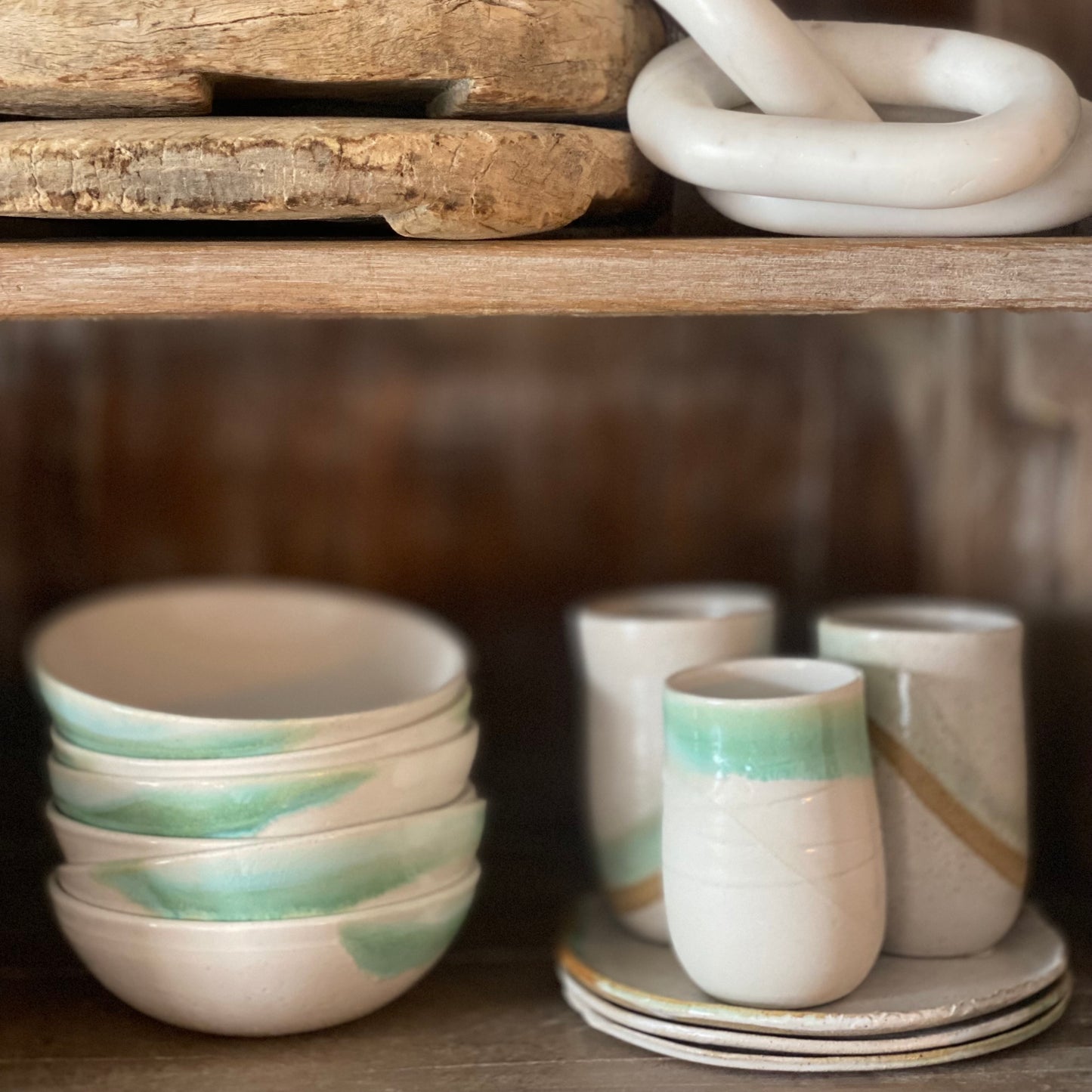 Bliss White/Blue/Green Bowl