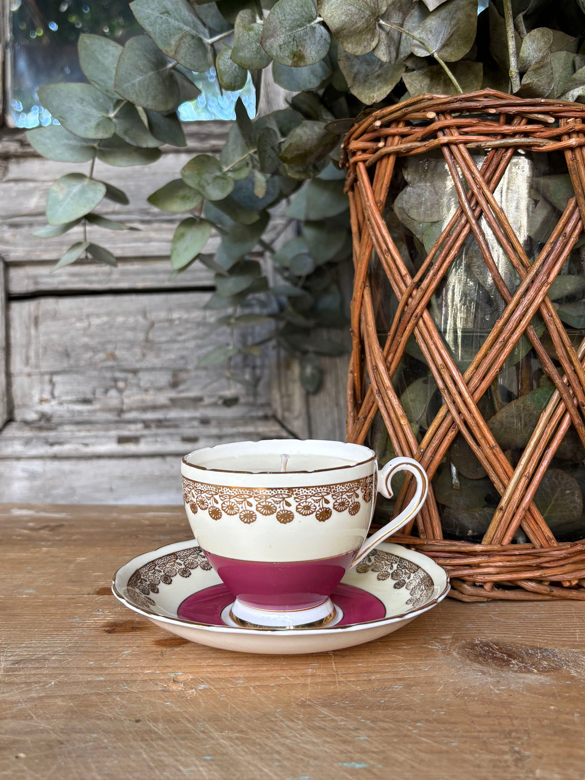 Vintage Teacup Candle #1
