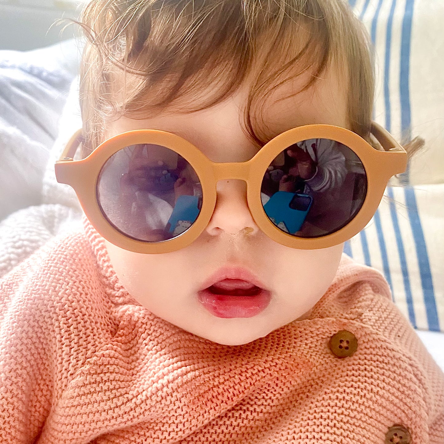 toddler sunglasses in light brown