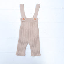 Load image into Gallery viewer, light pink knit baby overalls 