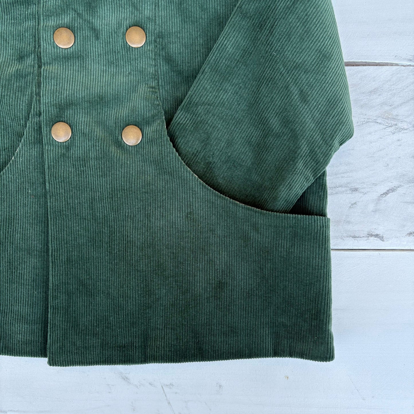 Unisex Corduroy Coat-Green