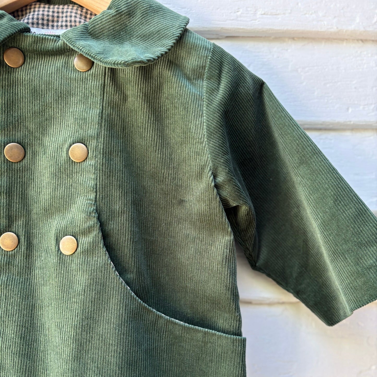 Unisex Corduroy Coat-Green