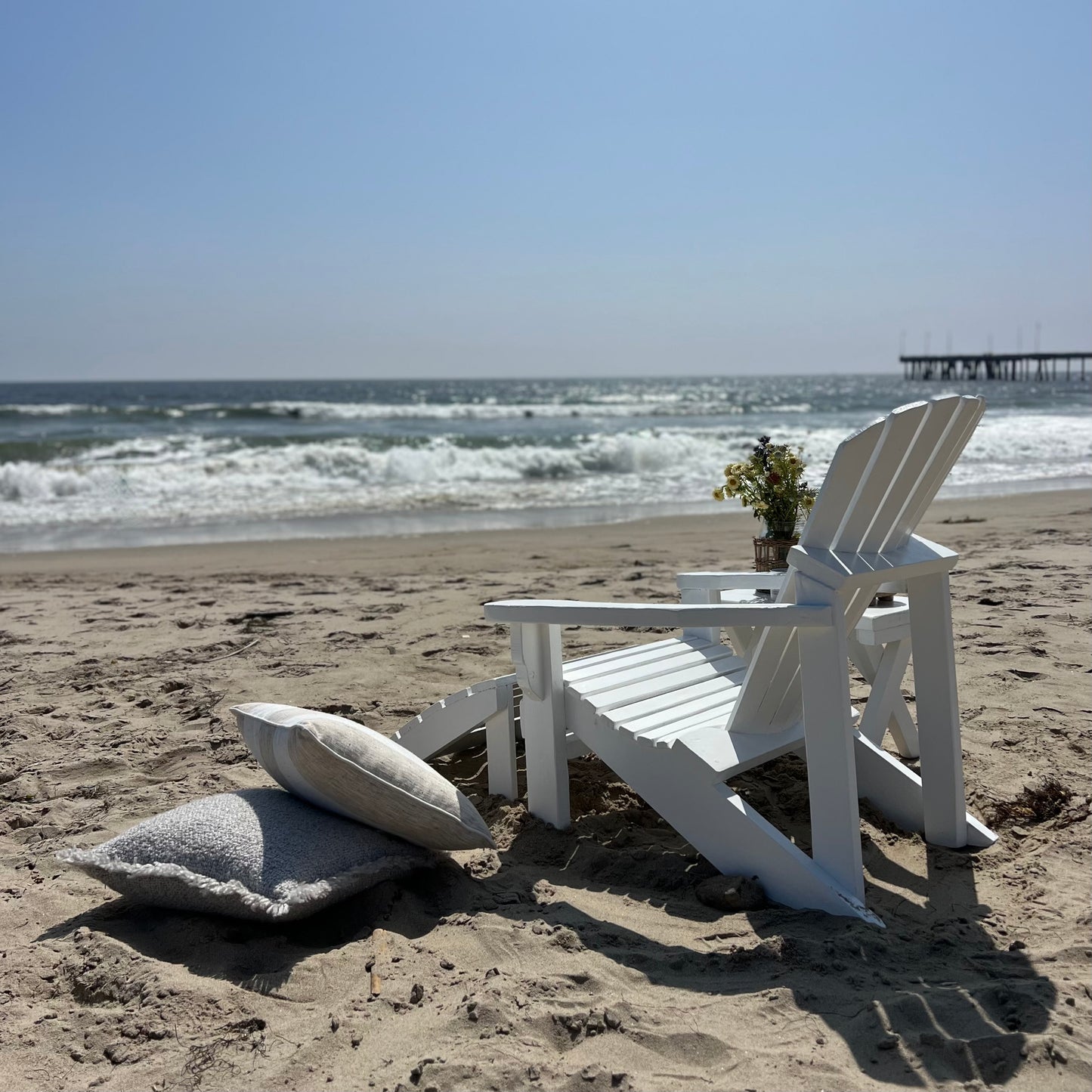 white painted Adirondack chair