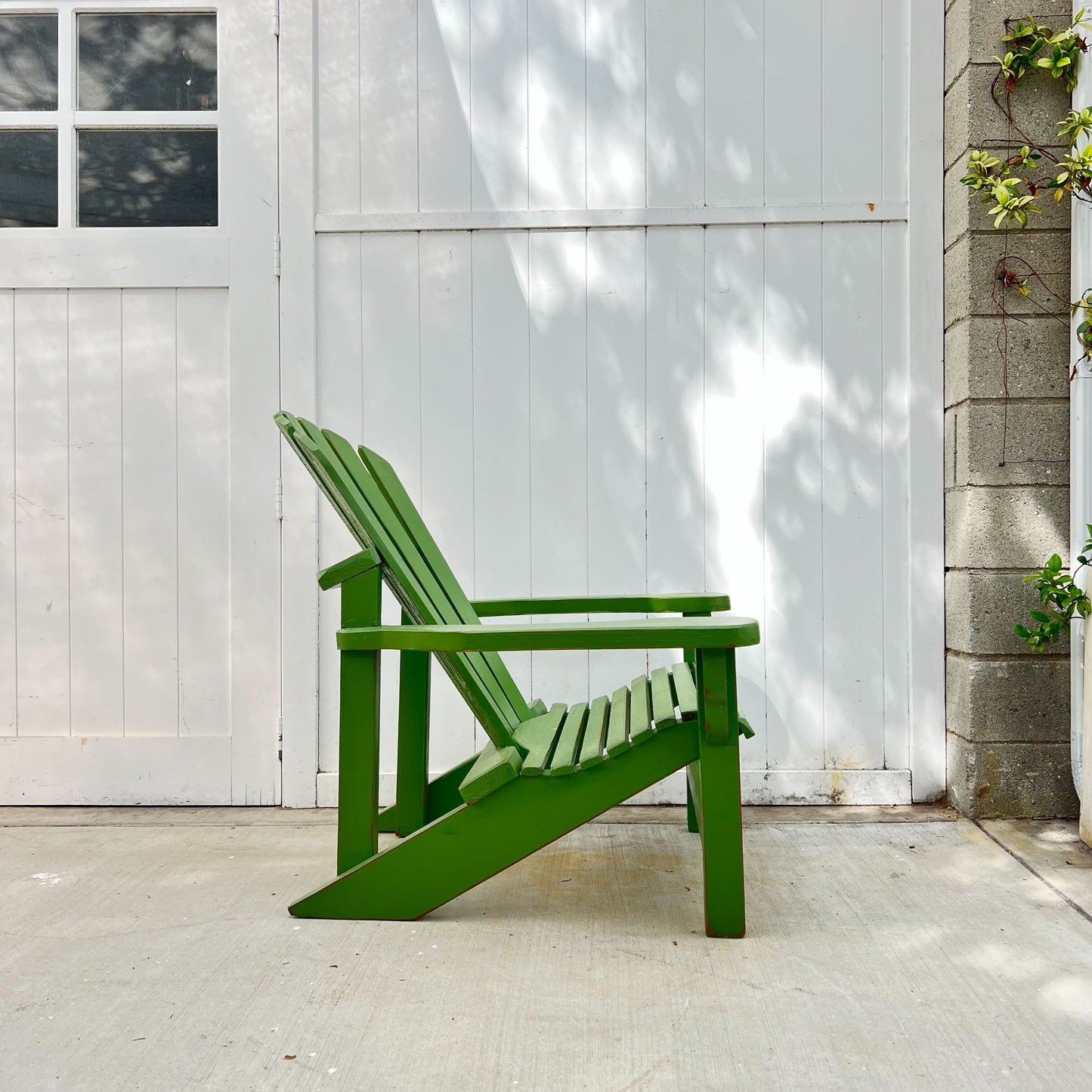 grass green painted Adirondack chair