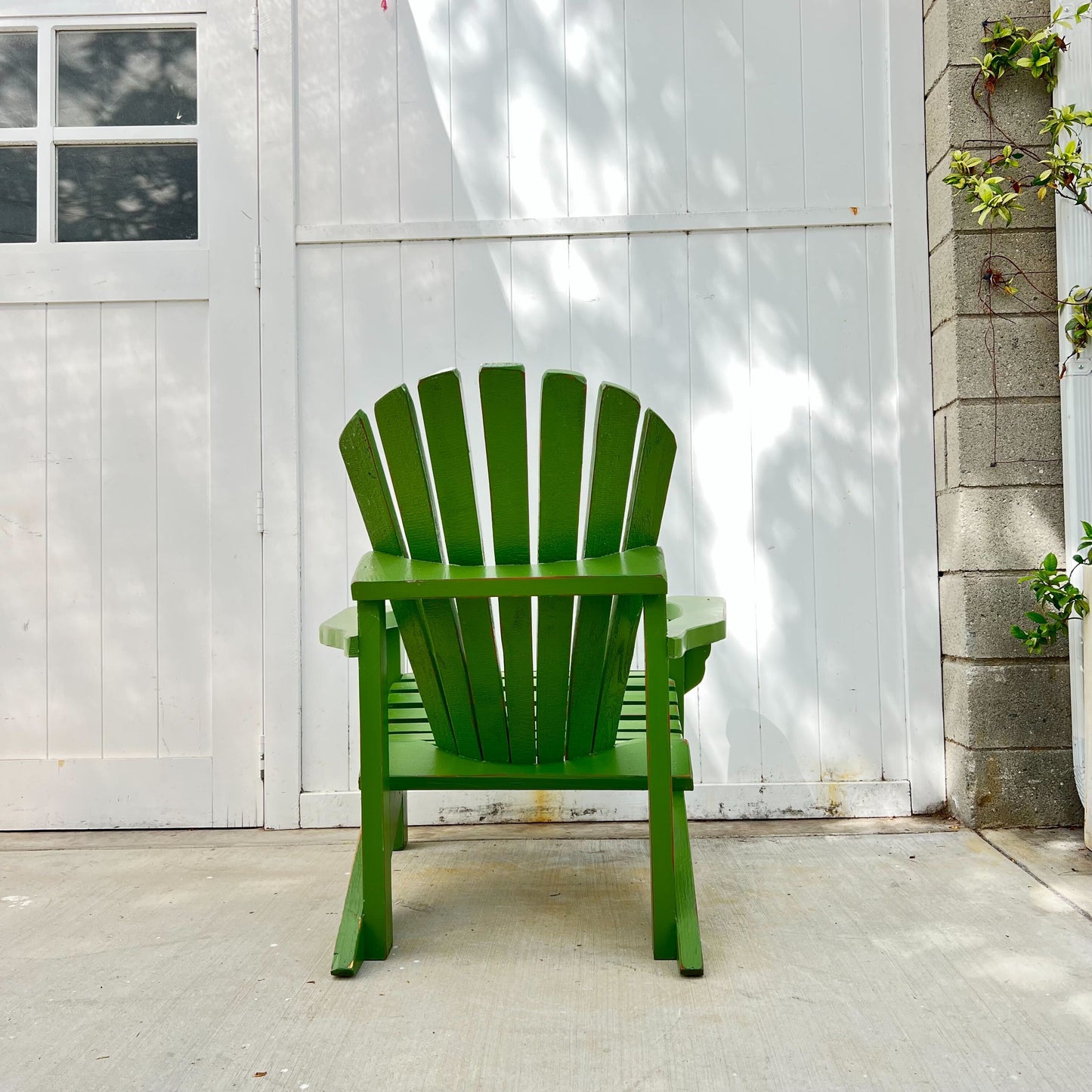grass green painted Adirondack chair