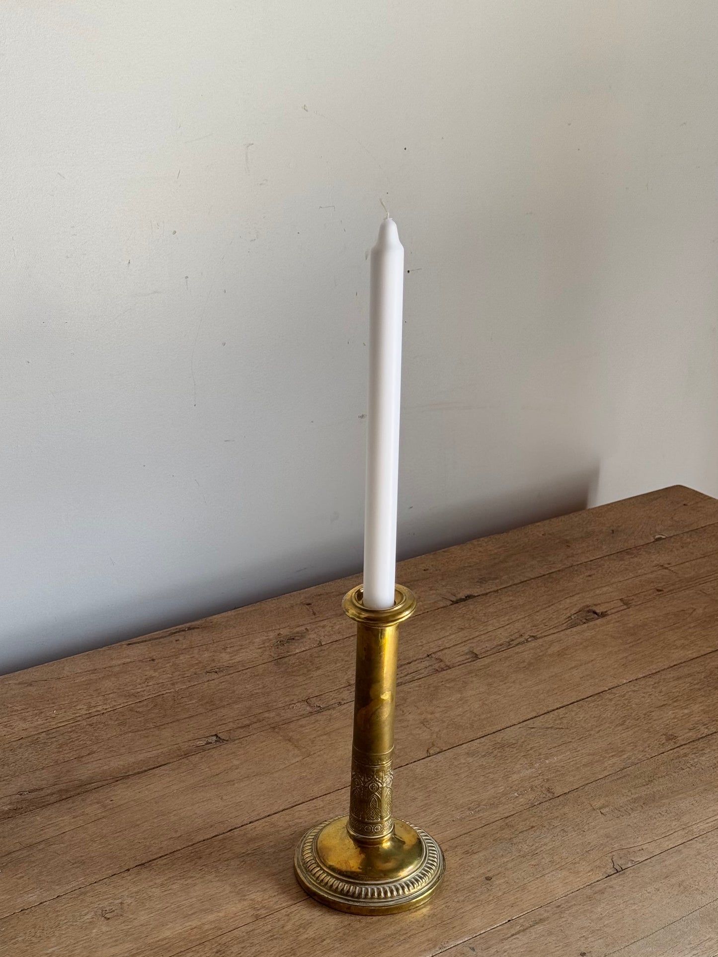 Vintage Brass Candlesticks Pair