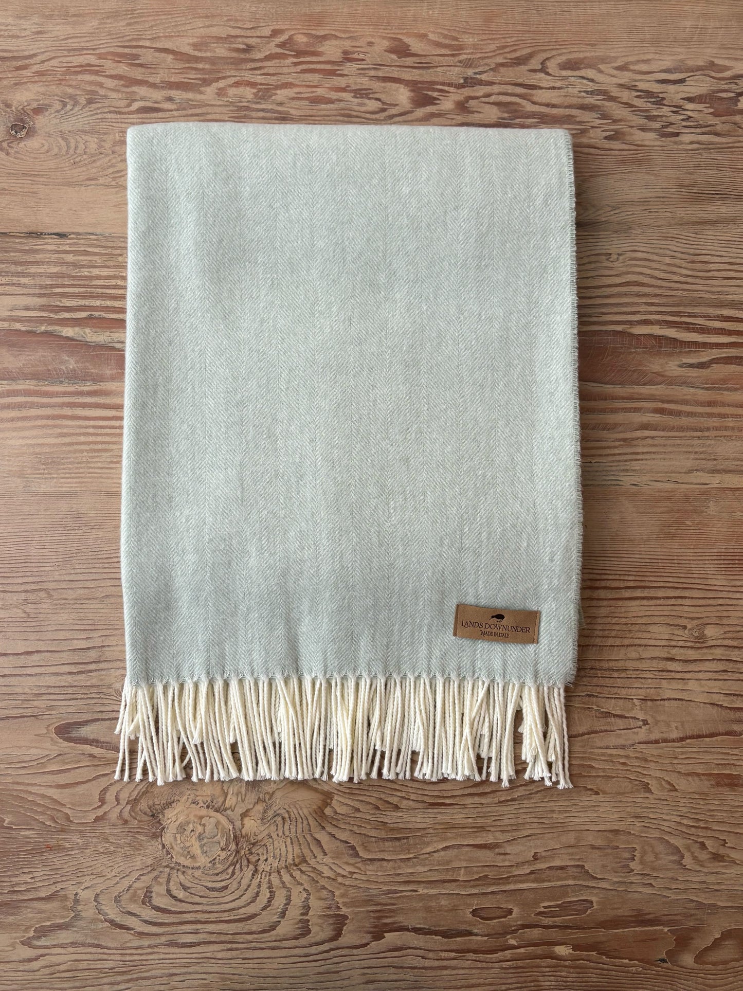 Herringbone Throw - Seaglass