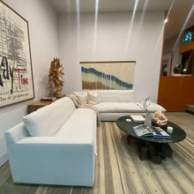 Load image into Gallery viewer, white 2 piece sectional sofa, with one part chaise, one part with left facing arm