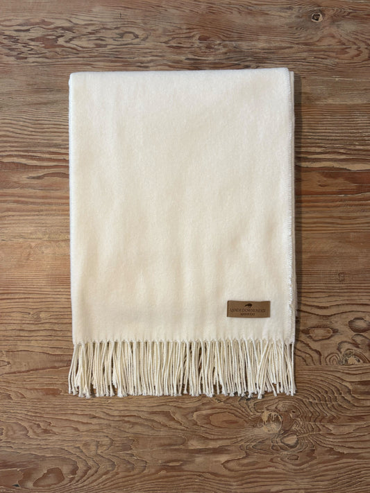Herringbone Throw-Ecru