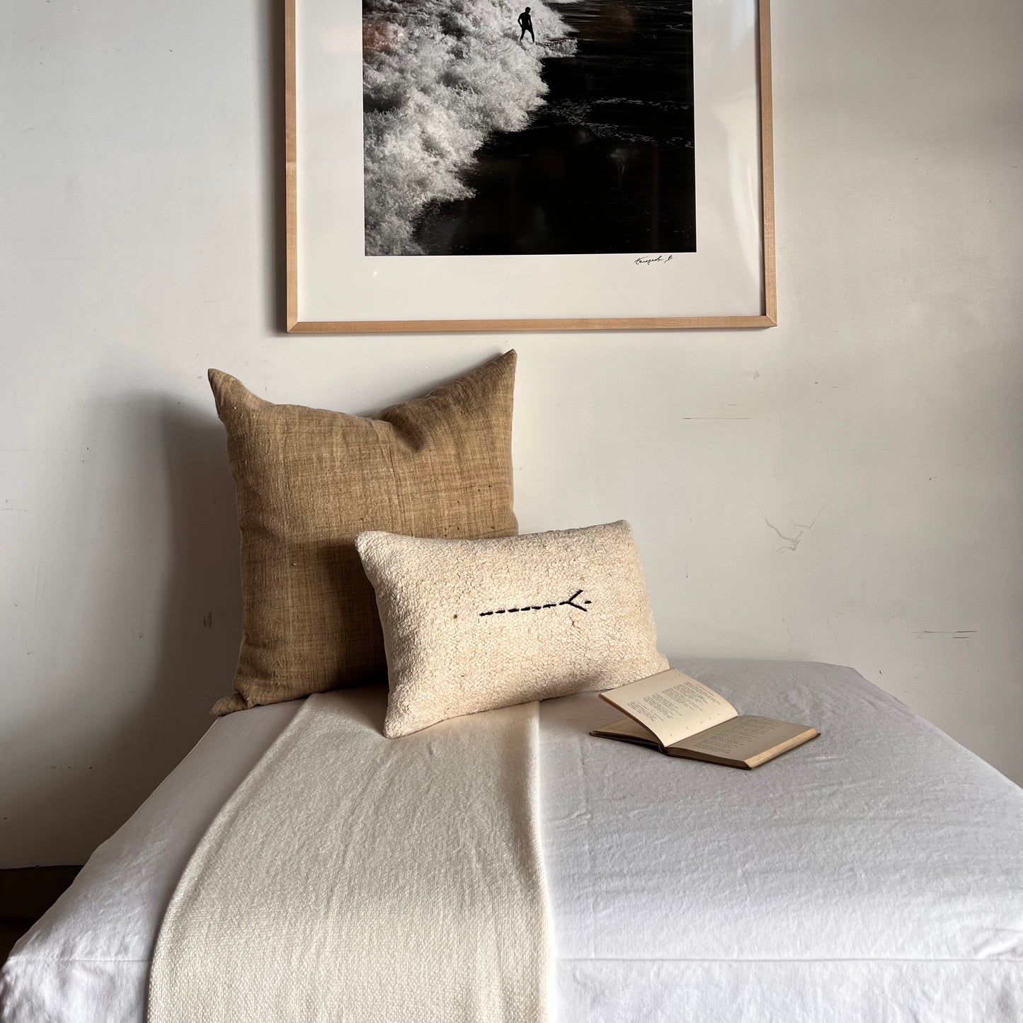 White Cotton Ottoman