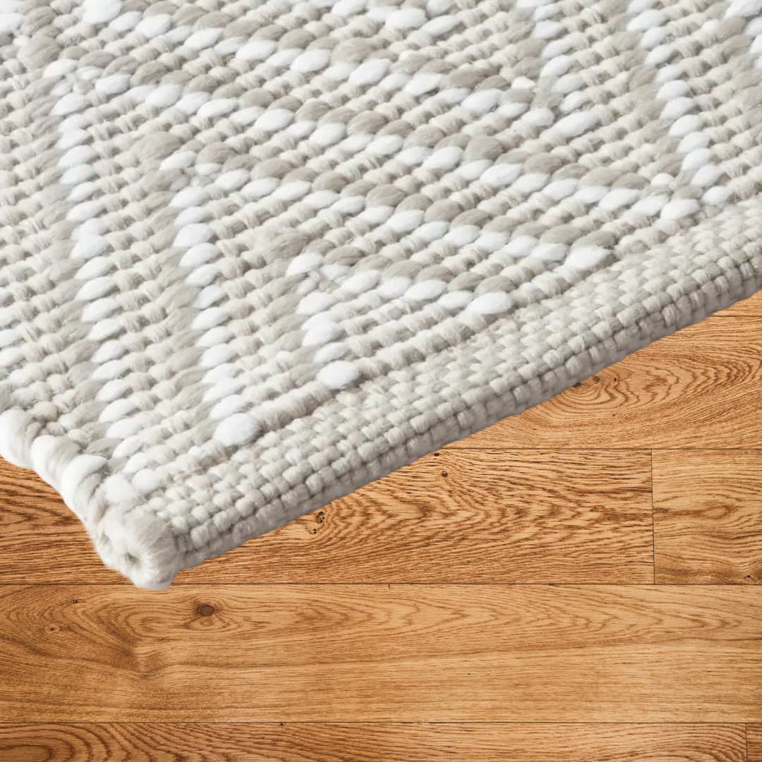 The Desert Indoor/Outdoor Rug-Platinum/White