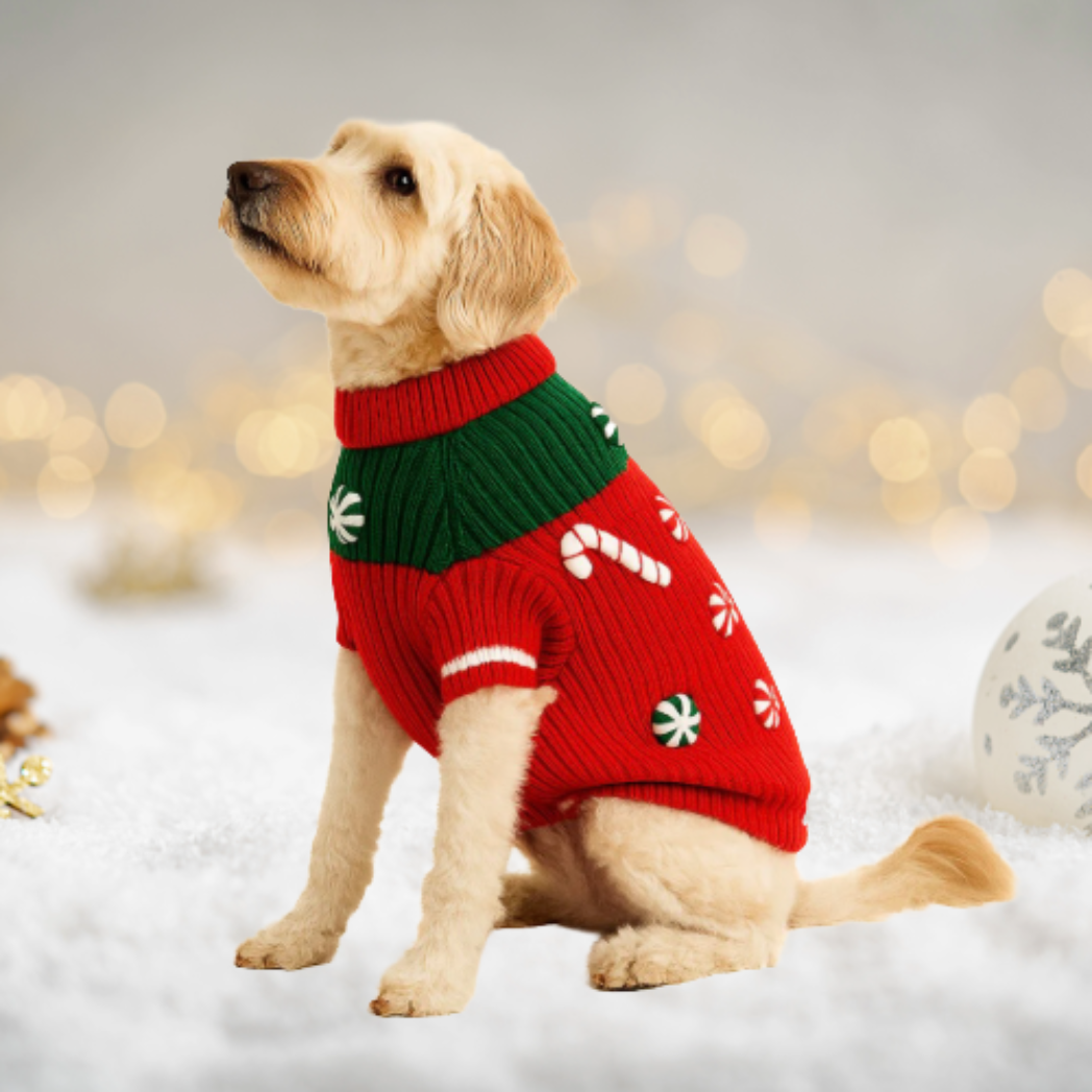 Peppermint Candy Dog Sweater