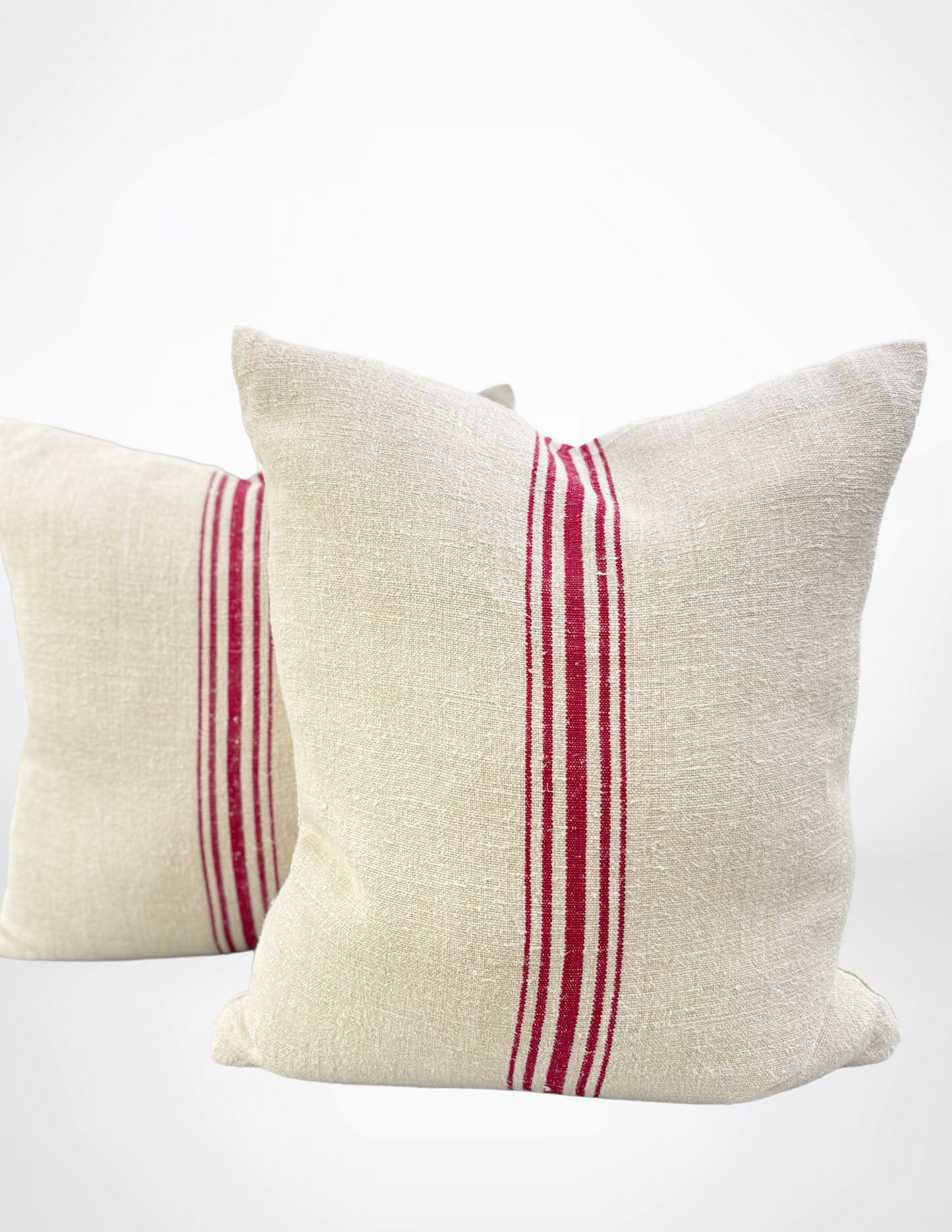 Red Stripe Grain Sac Pillow