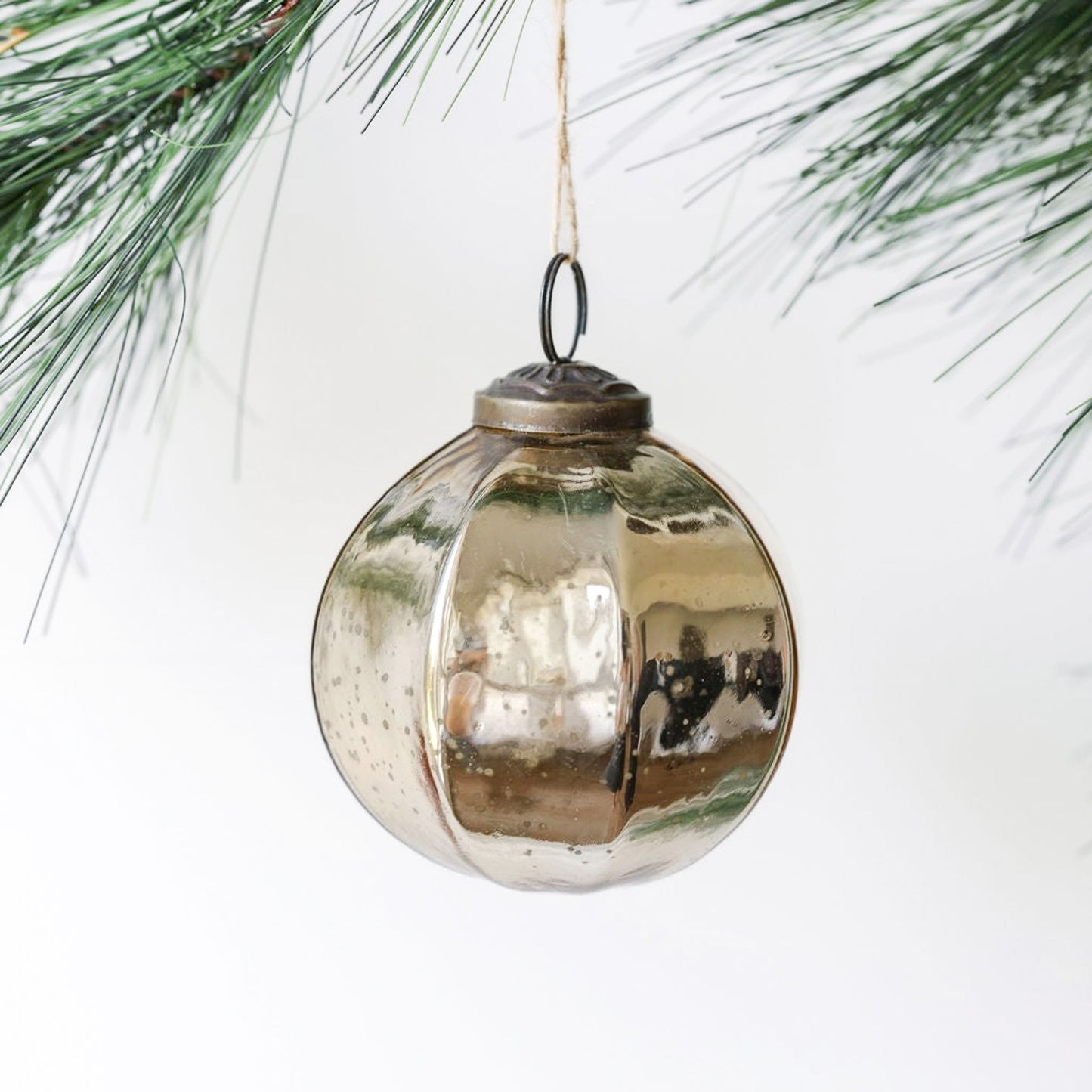 Gold Mercury Glass Ornament-3"